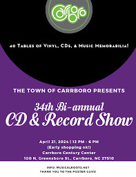Carrboro CD and Record Show Carrboro 2026